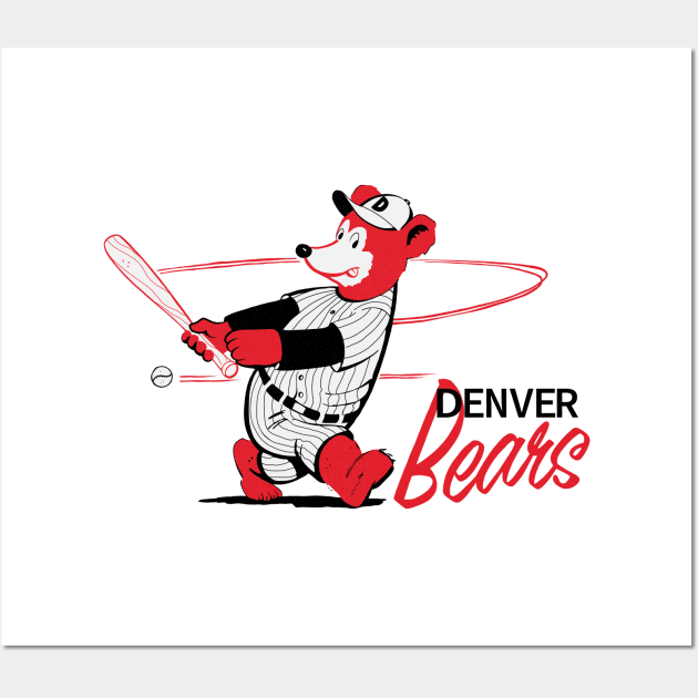 Classic Denver Bears Baseball Wall Art by LocalZonly